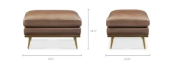 Hot Isaac Leather Ottoman Footstools, Ottomans & Poufs|Leather Sofas