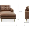 Discount Isaac Leather Reversible Sectional Sofa Leather Sofas|Sectional Sofas