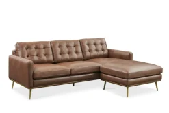 Discount Isaac Leather Reversible Sectional Sofa Leather Sofas|Sectional Sofas