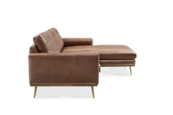 Discount Isaac Leather Reversible Sectional Sofa Leather Sofas|Sectional Sofas