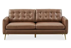 Discount Isaac Leather Sofa Small Living Room Furniture|Leather Sofas