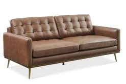 Discount Isaac Leather Sofa Small Living Room Furniture|Leather Sofas