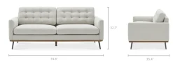 Discount Isaac Sofa Small Living Room Furniture|3 Seater Sofas