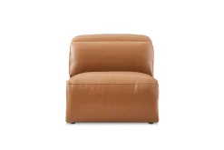 Best Jaron Leather Armless Sofa Armchairs And Accent Chairs|Leather Sofas