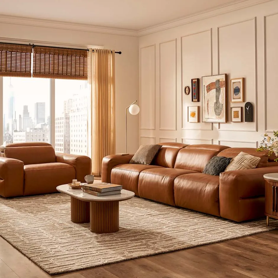 Best Jaron Leather Armless Sofa Armchairs And Accent Chairs|Leather Sofas