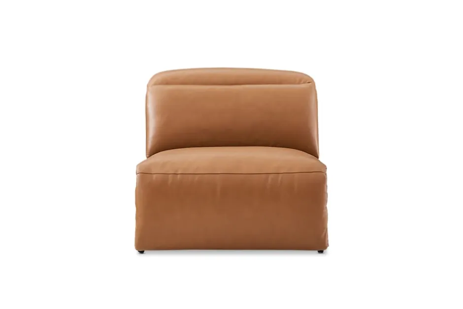 Clearance Jaron Leather Motion Recliner Armless Sofa Armchairs And Accent Chairs|Leather Sofas
