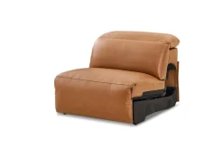 Clearance Jaron Leather Motion Recliner Armless Sofa Armchairs And Accent Chairs|Leather Sofas