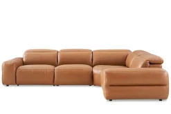 Best Jaron Leather Recliner Chaise Sectional Sofa Leather Sofas|Sectional Sofas
