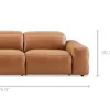 Hot Jaron Leather Recliner Extended Sofa Leather Sofas|3 Seater Sofas