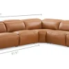 Clearance Jaron Leather Recliner L-Shaped Sectional Sofa Leather Sofas|Sectional Sofas