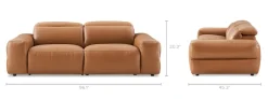 New Jaron Leather Recliner Sofa Leather Sofas|3 Seater Sofas