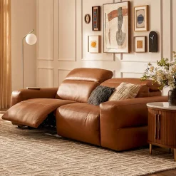 New Jaron Leather Recliner Sofa Leather Sofas|3 Seater Sofas