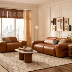 New Jaron Leather Recliner Sofa Leather Sofas|3 Seater Sofas