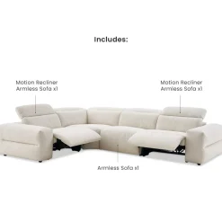 Discount Jaron Performance Fabric Recliner Chaise Sectional Sofa Sectional Sofas