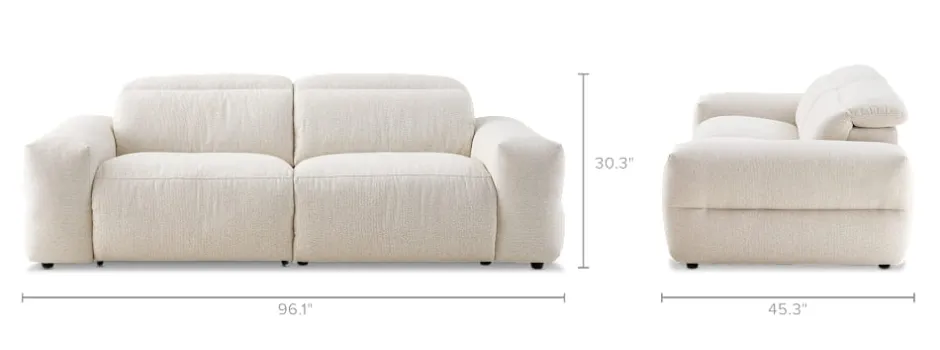 Best Jaron Performance Fabric Recliner Sofa 3 Seater Sofas