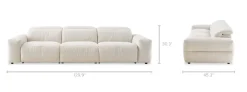 Sale Jaron Performance Fabric Recliner Extended Sofa 3 Seater Sofas