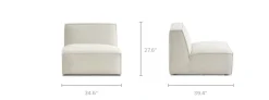 Online Jonathan Armless Sofa Armchairs And Accent Chairs|Small Living Room Furniture