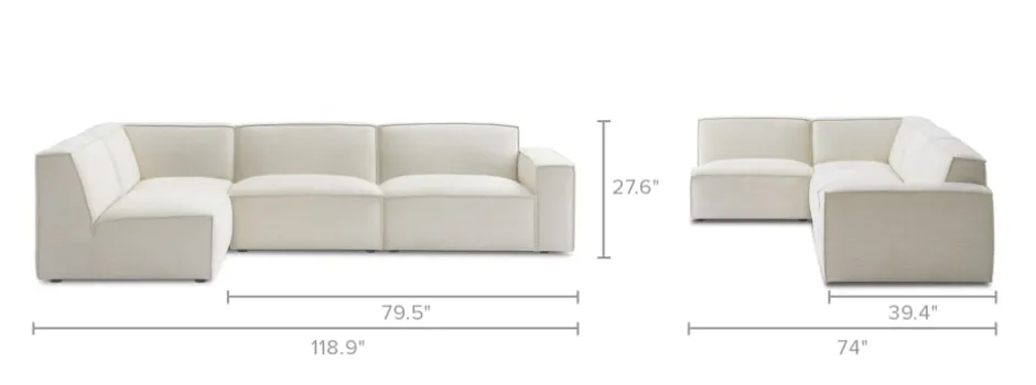 Clearance Jonathan Chaise Sectional Sofa Sectional Sofas