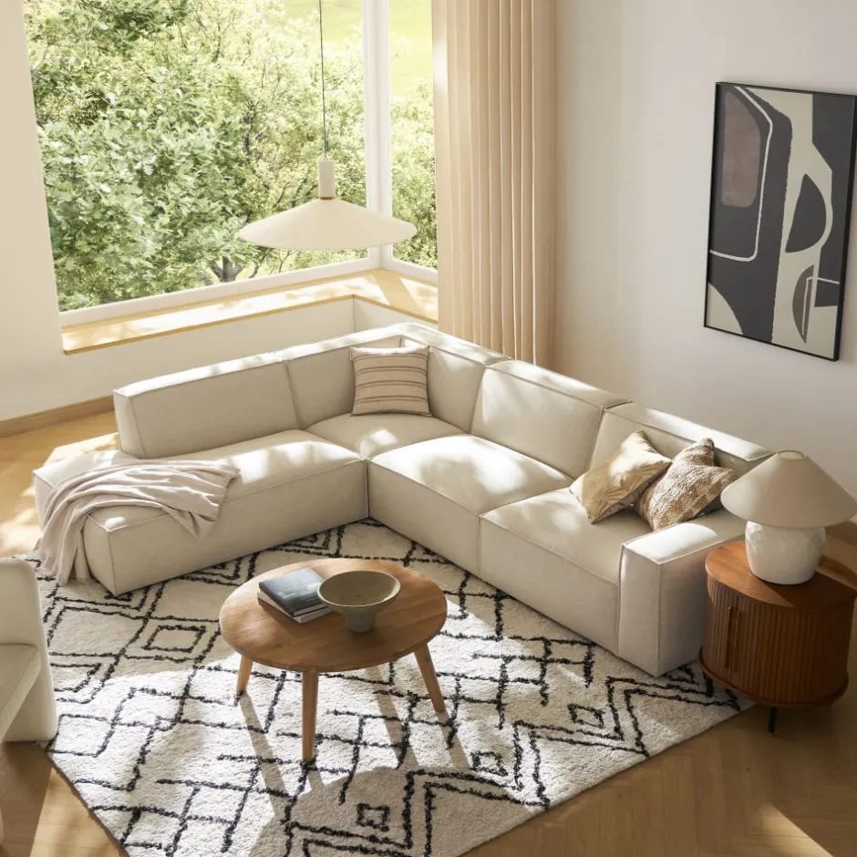 Fashion Jonathan Extended Side Chaise Sectional Sofa with Ottoman Living Room Sets|Living Room Sets