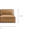 Sale Jonathan Leather Armless 3 Seater Sofa Small Living Room Furniture|Leather Sofas