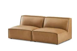 Sale Jonathan Leather Armless 3 Seater Sofa Small Living Room Furniture|Leather Sofas