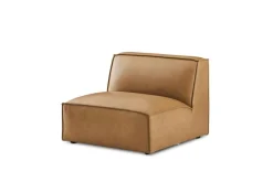 Best Jonathan Leather Armless Sofa Armchairs And Accent Chairs|Leather Sofas