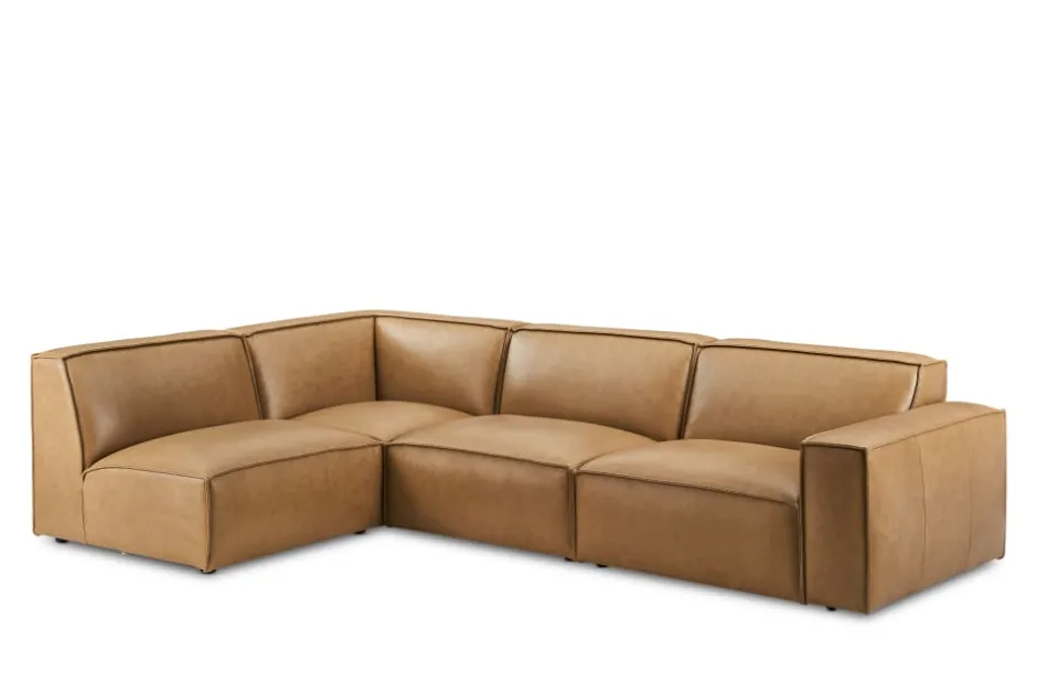 Discount Jonathan Leather Chaise Sectional Sofa Leather Sofas|Sectional Sofas