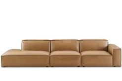 Outlet Jonathan Leather Extended Side Chaise Sofa Leather Sofas|3 Seater Sofas