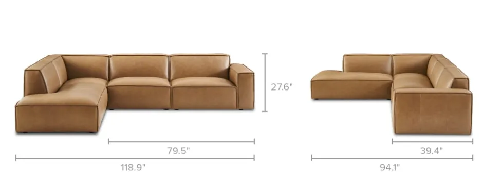 New Jonathan Leather Extended Side Chaise Sectional Leather Sofas|Sectional Sofas