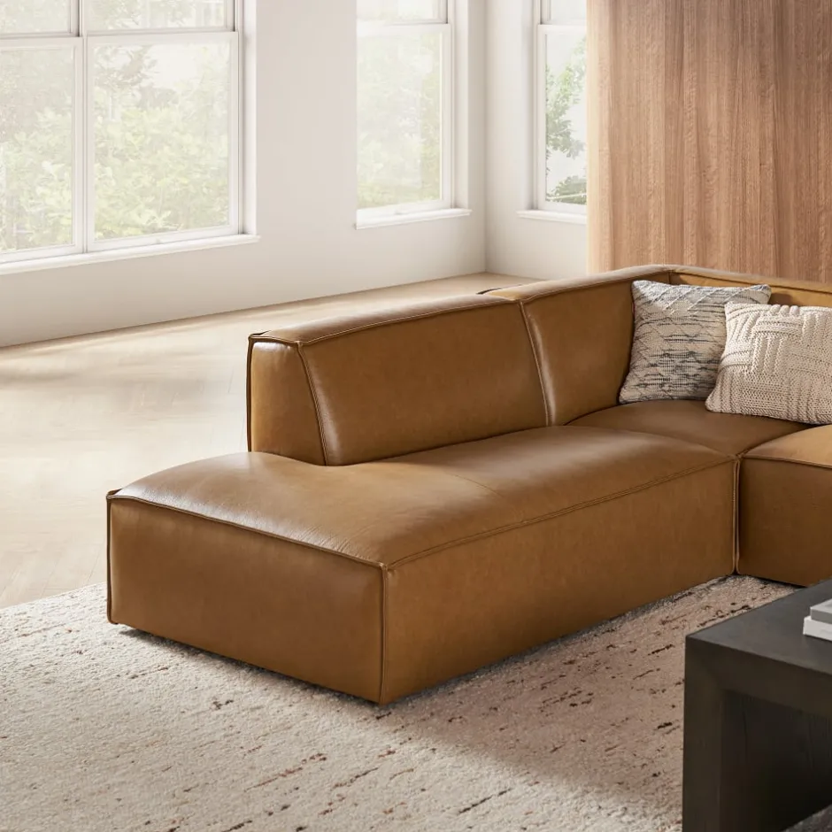 New Jonathan Leather Extended Side Chaise Sectional Leather Sofas|Sectional Sofas