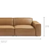 Best Jonathan Leather Extended Sofa Leather Sofas|3 Seater Sofas