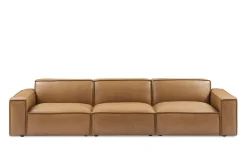 Best Jonathan Leather Extended Sofa Leather Sofas|3 Seater Sofas