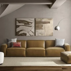 Best Jonathan Leather Extended Sofa Leather Sofas|3 Seater Sofas