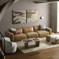 Best Jonathan Leather Extended Sofa Leather Sofas|3 Seater Sofas