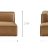 Outlet Jonathan Leather Left Chaise Sofa Leather Sofas|Modular Sofas