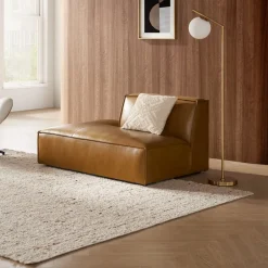 Outlet Jonathan Leather Left Chaise Sofa Leather Sofas|Modular Sofas