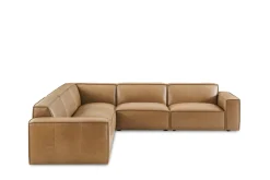 Outlet Jonathan Leather L-Shape Sectional Sofa Leather Sofas|Sectional Sofas