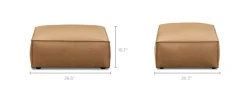 Sale Jonathan Leather Ottoman Footstools, Ottomans & Poufs|Leather Sofas