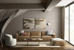 Sale Jonathan Leather Ottoman Footstools, Ottomans & Poufs|Leather Sofas
