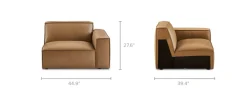 Sale Jonathan Leather Right Arm Sofa Armchairs And Accent Chairs|Modular Sofas