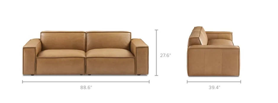 Fashion Jonathan Leather Sofa Small Living Room Furniture|Leather Sofas