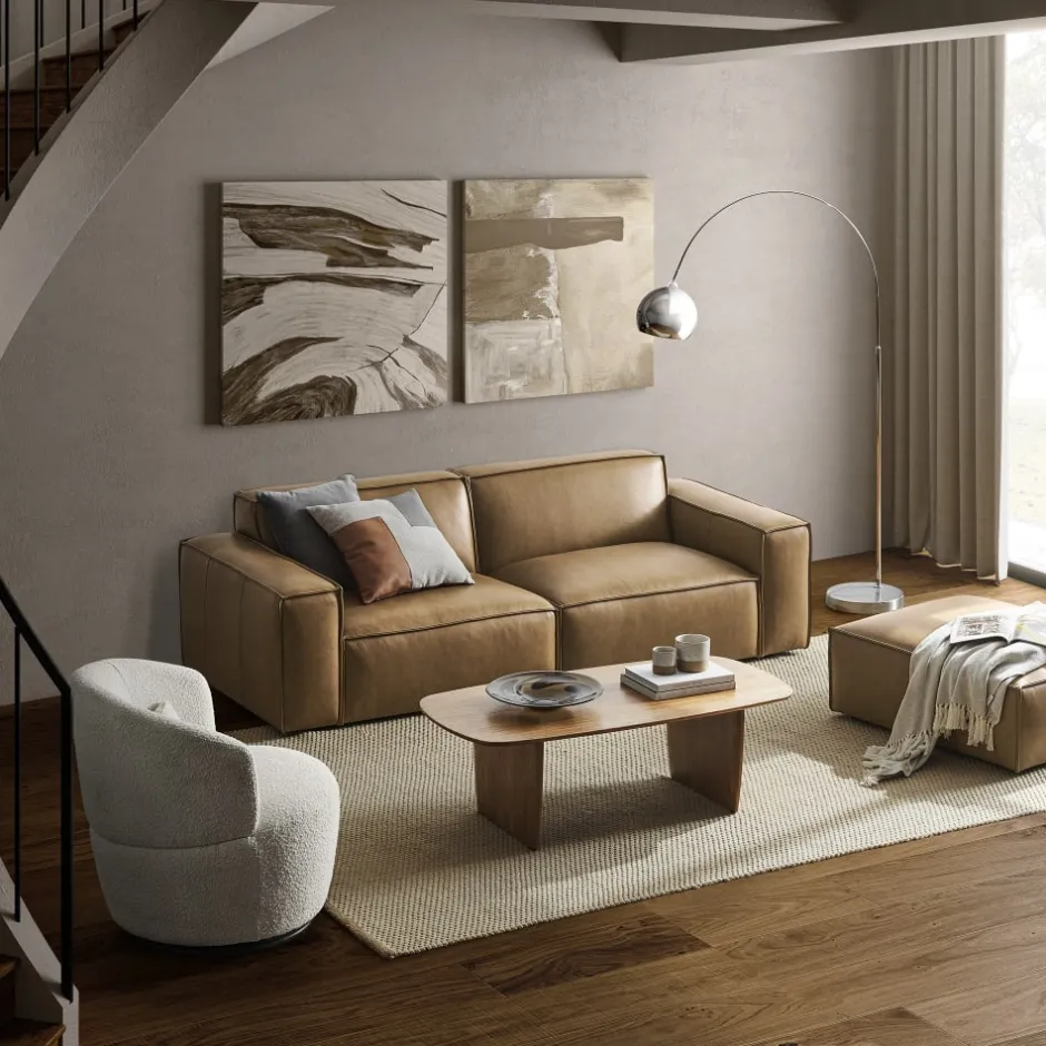 Fashion Jonathan Leather Sofa Small Living Room Furniture|Leather Sofas