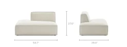 Outlet Jonathan Left Chaise Loveseats|Modular Sofas