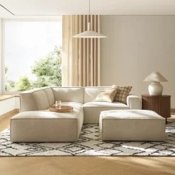 Outlet Jonathan Side Chaise Sectional Sofa with Ottoman Living Room Sets|Living Room Sets
