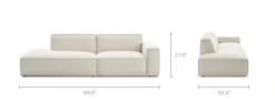 Online Jonathan Side Chaise Sofa 3 Seater Sofas