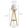 Hot Karo Tripod Floor Lamp, Whitewashed Lighting And Lamps|Small Bedroom Furniture