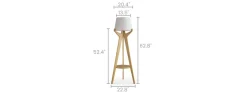 Hot Karo Tripod Floor Lamp, Whitewashed Lighting And Lamps|Small Bedroom Furniture