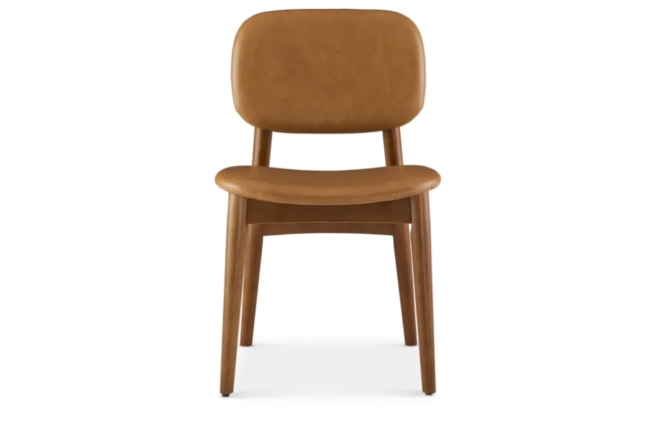 Hot Kelsey Leather Chair, Walnut Stain Dining Chairs|Small Dining Room Furniture