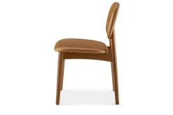 Hot Kelsey Leather Chair, Walnut Stain Dining Chairs|Small Dining Room Furniture