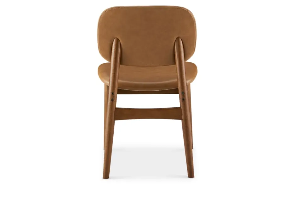 Hot Kelsey Leather Chair, Walnut Stain Dining Chairs|Small Dining Room Furniture